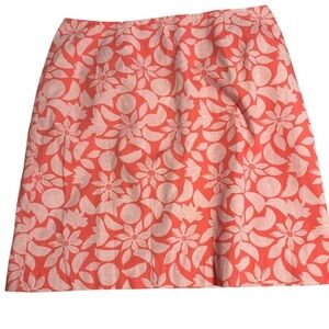 Size 12 Lilly Pulitzer Floral Pink Skirt